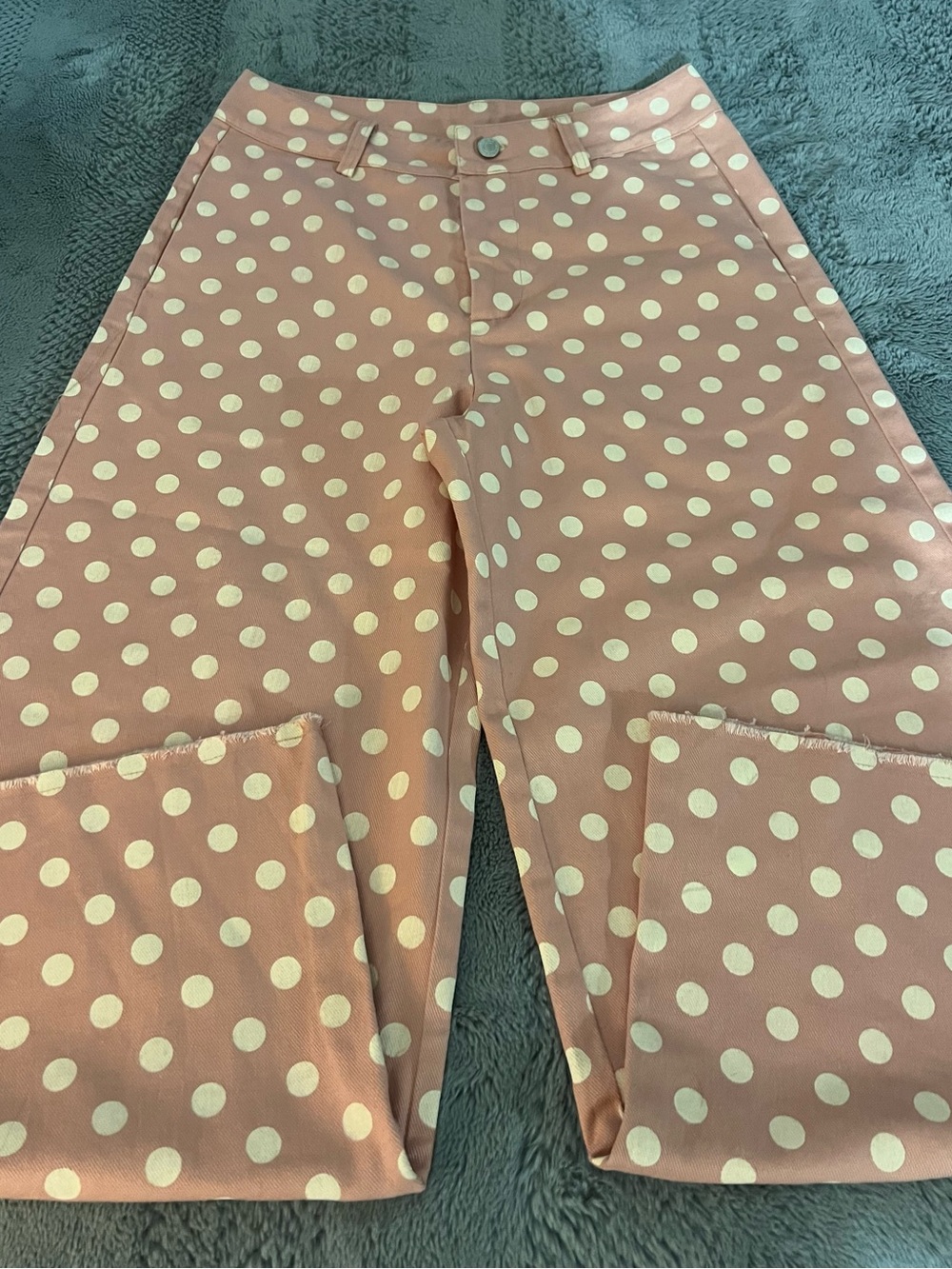 Women’s Pink Polka Dot Casual Jeans